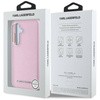 Original Case SAMSUNG GALAXY S25 Karl Lagerfeld Saffiano Full Wrapped Elongated Metal Logo MagSafe pink