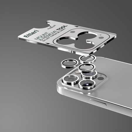 Etteri szkło na aparat do iPhone 16 Pro / 16 Pro Max srebrny