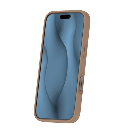 Nakładka Silicone Thin Mag do iPhone 15 Pro Max 6,7" brązowa