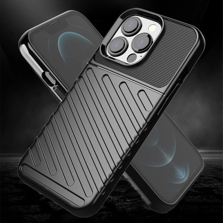 Thunder Case Flexibel Robuste Panzer Handyhülle TPU Schutzhülle für iPhone 13 Pro schwarz