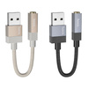 Adapter AUX USB A (męski) do Jack 3,5 mm (żeński) Hoco UPA32D złoty