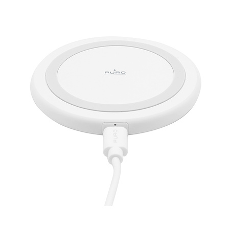 PURO Wireless Charging Station QI - Bezprzewodowa ładowarka indukcyjna Qi (biały)