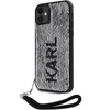 Karl Lagerfeld KLHCN61PSQRKS iPhone 11 / Xr 6,1&quot; Silber/Silber Hardcase Pailletten Kordel