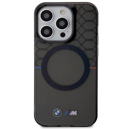 Case BMW BMHMP14XHGPK iPhone 14 Pro Max 6.7&quot; grey/grey hardcase Pattern MagSafe