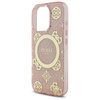Original Handyhülle IPHONE 16 PRO Guess Hardcase IML Peony On 4G Background MagSafe (GUHMP16LH4PYEEP) rosa
