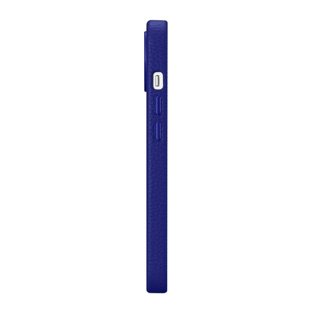 iCarer Litchi Premium Leather Case iPhone 14 Plus Magnetic Leather Case with MagSafe Dark Blue (WMI14220711-DB)