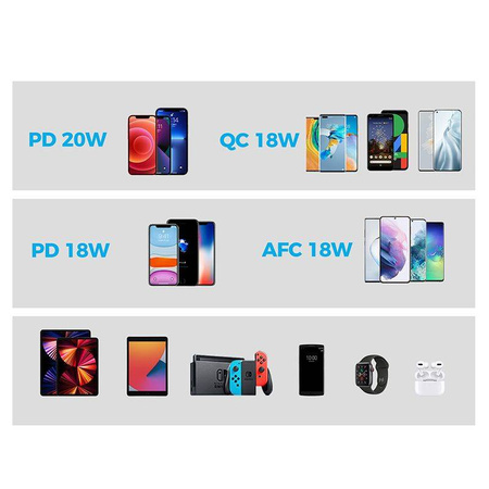 Powerbank Joyroom JR-W020 20W 10000mAh MagSafe + kabel USB-C - USB-C 0.25m - czarny