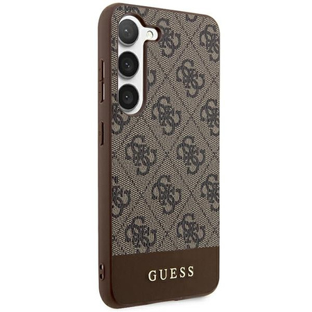 Oryginalne Etui GUESS Hardcase GUHCS24MG4GLBR do SAMSUNG S24 Plus (4G Bottom Stripe / brązowy)