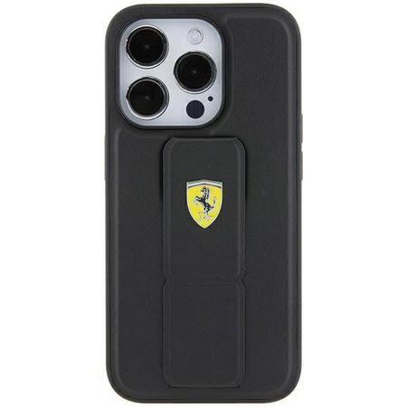 Ferrari nakładka do iPhone 15 6,1" FEHCP15SGSPSIK HC GRIP STAND PU
