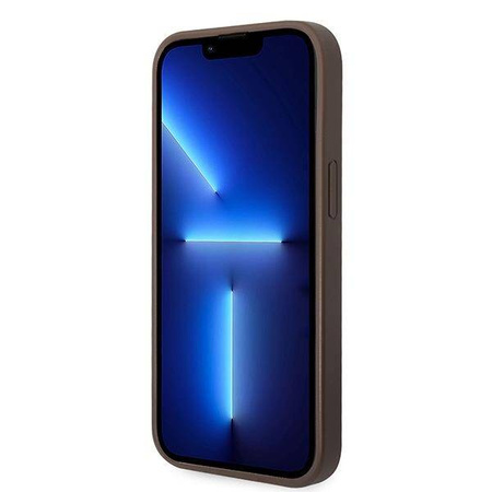 Guess GUHCP15MG4GFBR iPhone 15 Plus 6,7&quot; braun/braune Hartschale 4G Metall Gold Logo