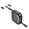 HOCO kabel All-in-one zwijany w zestawie z wymiennymi końcówkami PD 3A 60W U140 0,95 m czarny