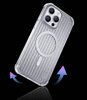 Kingxbar PQY Go Out Series magnetic case for iPhone 14 Plus MagSafe silver