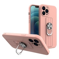 Ring Case Silikonhülle mit Fingerhalter und Ständer für Xiaomi Redmi Note 11 Pro pink