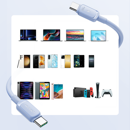Kabel USB C - USB C 100W 1,2 m Joyroom S-CC100A14 – niebieski