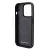 Original Handyhülle APPLE IPHONE 15 PRO Mercedes Hardcase Leather&Alu MagSafe (MEHMP15L23ACMS) silber