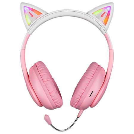 Defender słuchawki Bluetooth Freemotion B505 Led różowy/pink (63505)