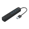 HUB 7-portowy input: USB-A 3.0 / output: 4x USB-A 3.0 + 3x USB-A 2.0   - czarny
