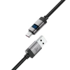 Acefast C15-04 USB-A - USB-C Kabel mit Display 480Mb/s 66W 1,2m - Schwarz