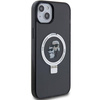 Original Case IPHONE 13 / 14 / 15 Karl Lagerfeld Hardcase Ring Stand Karl&Choupettte MagSafe (KLHMP14SHMRSKCK) black