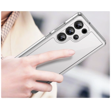 Etui silikonowe Outer Space Case z żelową ramką do Samsung Galaxy S25 Ultra - przezroczyste