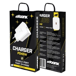 MOONX Netz-Ladegerät MC08 PD 45W 1xUSB-C weiss