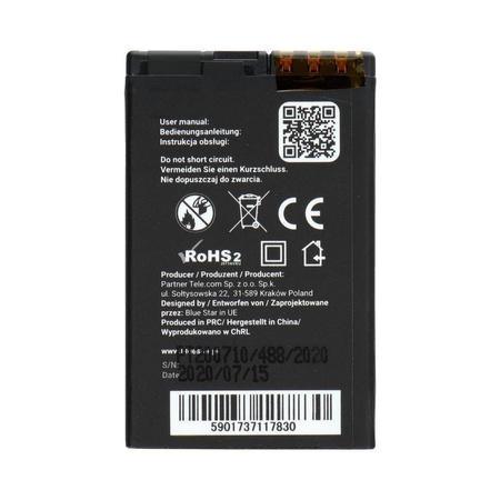 Bateria Li-Ion do NOKIA 5310 / 6600F / 7210S / 7310S 950mAh Blue Star
