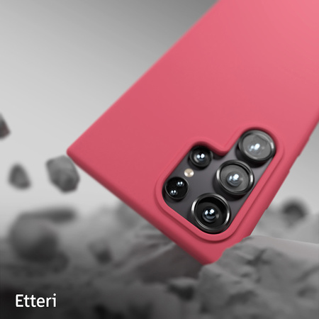 Nakładka Etteri Silicone Case do Samsung Galaxy S24 Ultra malinowa