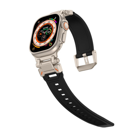 Pasek do APPLE WATCH 4 / 5 / 6 / 7 / 8 / 9 / SE / ULTRA 1/2 (44 / 45 / 49 MM) Tech-Protect Delta Pro black-titanium