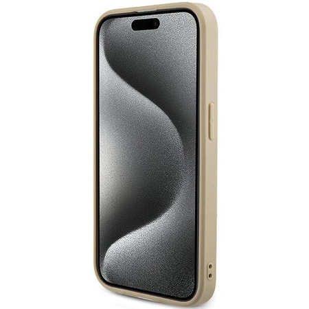 Oryginalne Etui GUESS hardcase Saffiano Iridescent Script GUHCP14XPSAIRSD do Iphone 14 Pro Max złoty