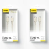 Kabel Dudao L7SCC USB-C - USB-C 100W 2m - beżowy