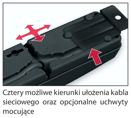 FILTR NAPIĘCIOWY / LISTWA ZASILACJĄCA ACAR F5 czarny 1,5m