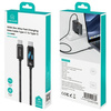 USAMS Kabel USB-C na USB-C 100W 1,2m     Zinc Alloy Fast Charging Data Cable Meteor Series stalowy/tarnish SJ744USB01 (US-SJ744)