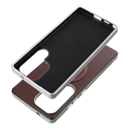 Futerał GENTLEMAN MAG COVER kompatybilny z MagSafe do SAMSUNG A56 brązowy