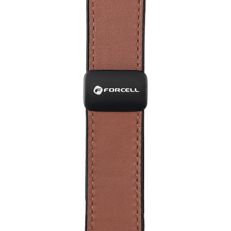 Pasek do Samsung Galaxy Watch Forcell F-Design FS20 magnetyczny skóra ekologiczna 20 mm brązowy