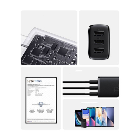 Baseus Compact  Charger 3U 17W EU White