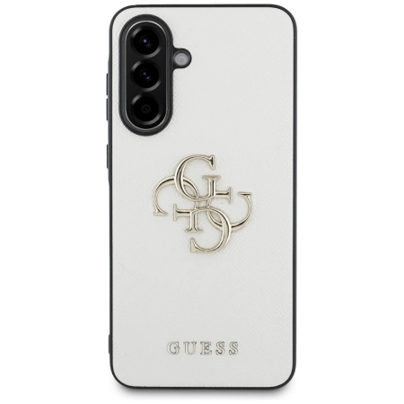 Guess Grained Big 4G Logo Small Classic Logo Hülle für Samsung Galaxy A56 - Beige