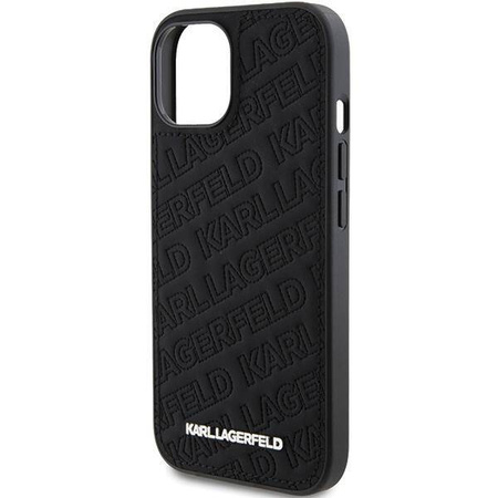 Karl Lagerfeld nakładka do iPhone 15 Plus 6,7&quot; KLHCP15MPQKPMK czarna HC QUILTED K PATTERN