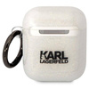 Original Handyhülle APPLE AIRPODS Karl Lagerfeld Gliter Karl&Choupette (KLA2HNKCTGT) transparent