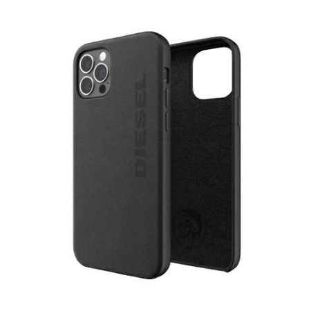 Diesel Moulded Case Premium LeatherWrap iPhone 12 Pro Max czarny/black 42517
