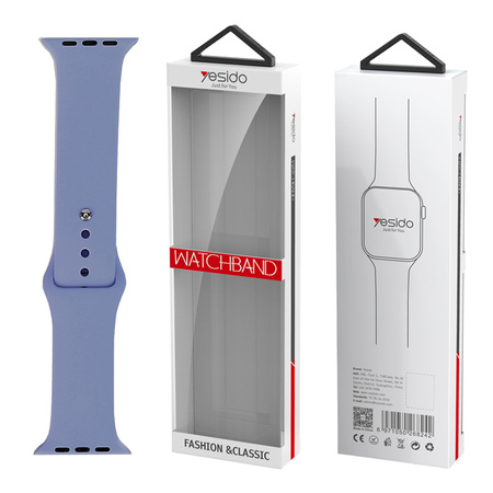 Yesido WB44 Silikonowy Pasek do Apple Watch S 42/44/45 (97+118) #49 NIEBIESKI