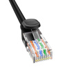 Kabel Ethernet Baseus High Speed Cat 5 RJ-45 1000Mb/s 0.5m okrągły - czarny