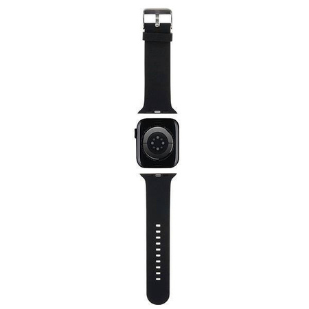 Strap for APPLE WATCH 4 / 5 / 6 / 7 / 8 / SE / ULTRA (42 / 44 / 45 / 49 MM) Karl Lagerfeld Strap 3D Rubber Choupette Head (KLAWLSLCNK) black
