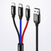 Baseus 3in1 Cable USB-C / Lightning / Micro 3,5A 0,3m (Black)