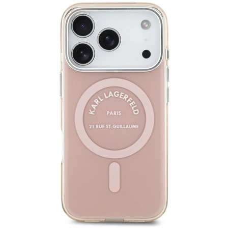 Karl Lagerfeld IML Karl RSG Logo MagSafe Case for iPhone 17 Pro - Pink