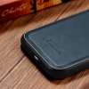 iCarer Leather Oil Wax etui pokryte naturalną skórą do iPhone 14 niebieski (WMI14220717-BU)