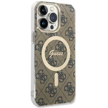 Guess GUHMP14XH4STW iPhone 14 Pro Max 6.7" Braun/Braun Hardcase 4G MagSafe