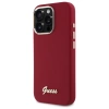 Guess Silikon Script Metal Logo Hülle für iPhone 16 Pro – Rosa