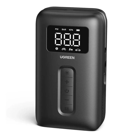 Ugreen CD259 air compressor with battery and LED lighting - black