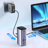 Ugreen wielofunkcyjna stacja dokująca HUB 12w1 USB C USB HDMI DP RJ45 AUX SD TF szara (CM555)