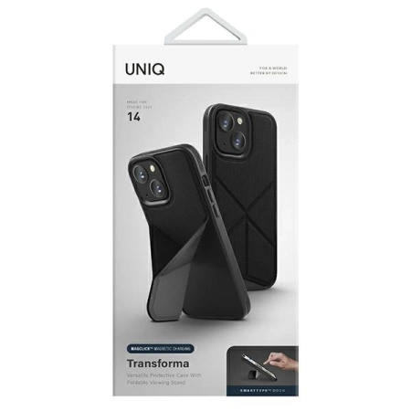 Etui Uniq Transforma Magclick Charging na iPhone 14 - czarne